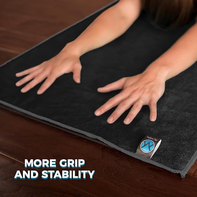 Youphoria Yoga Microfiber Non-Slip Towel - Hot Yoga Mat Towel for Enhanced Grip and Sweat Absorption