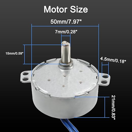 Fielect 2Pcs Synchronous Motor AC 110V 15-18RPM Turntable Motor CW Direction 4W - Image 2