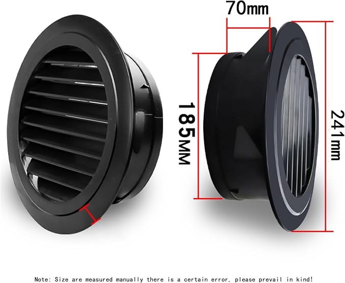 ABS Fresh Air System Exhaust Air Outlet Slant Louver Air Outlet - Image 2