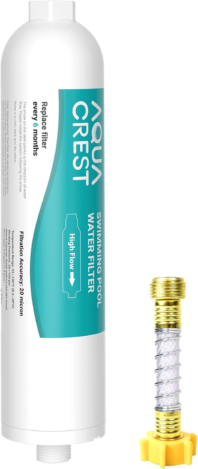 AQUA CREST X-Large RV Water Filter, Garden Hose End Pre Filter by AQUACREST