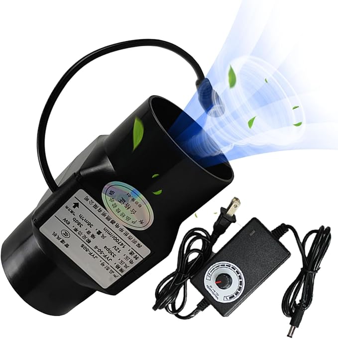12V 2 Inch Inline Duct Fan 22 CFM Ventilation Exhaust Booster Quiet 6W by Unknown