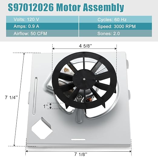 696N-R02 B Unit Motor Replacement, S97012026 Fan Assembly - Image 2