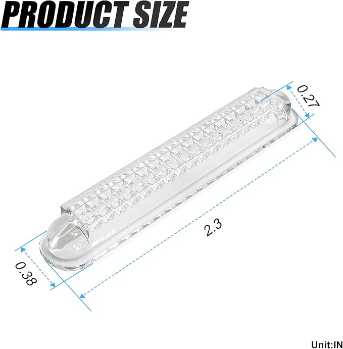 MEANLIN 2PCS Filter Replacement Transparent Wave Window, 0.38" x 2.3" Observe - Image 2