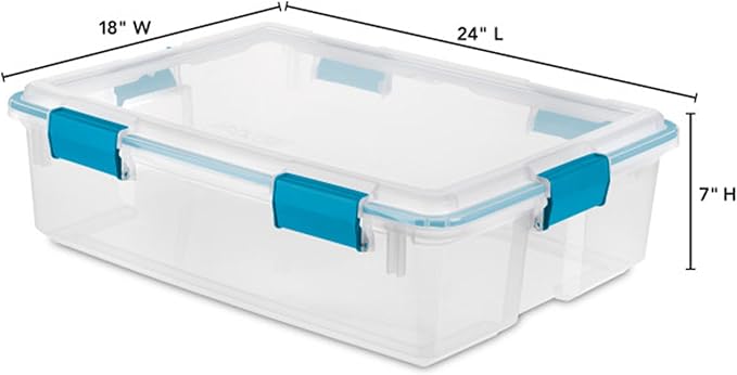 Sterilite 12-Pack Gasket Box, Weather-Resistant Storage Bins - Image 2