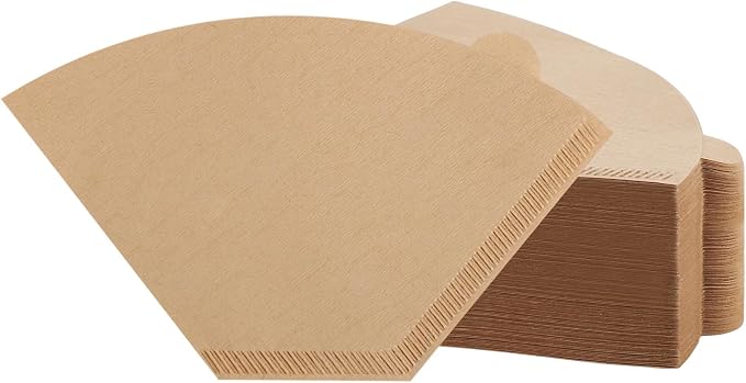 100 Count #4 Cone Coffee Filters 8-12 Cups, Disposable Natural Coffee Filters 4 by Prudiut