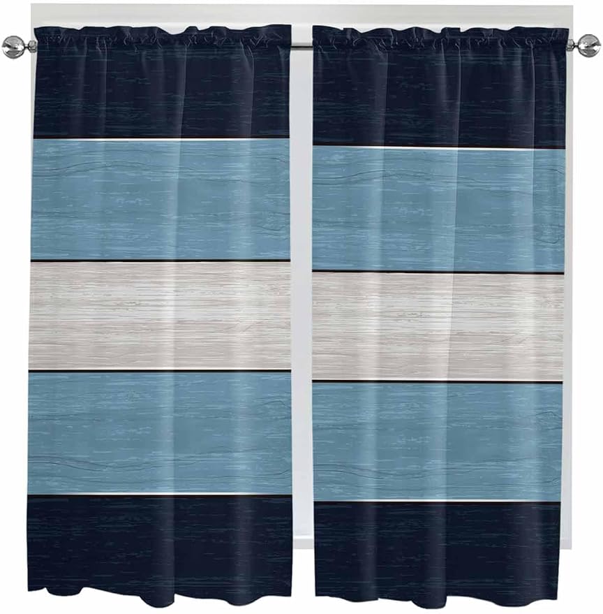Vintage Country Woodcuts Window Valance Curtains, 2 Panel - Image 9