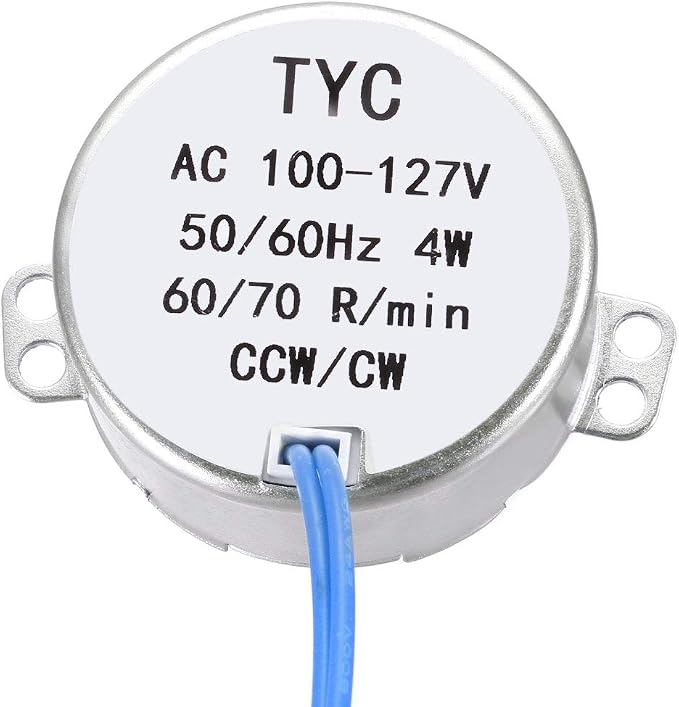 uxcell Synchronous Motor AC 100-127V 60-70RPM 50-60Hz CCW/CW 4W D Shaft - Image 2