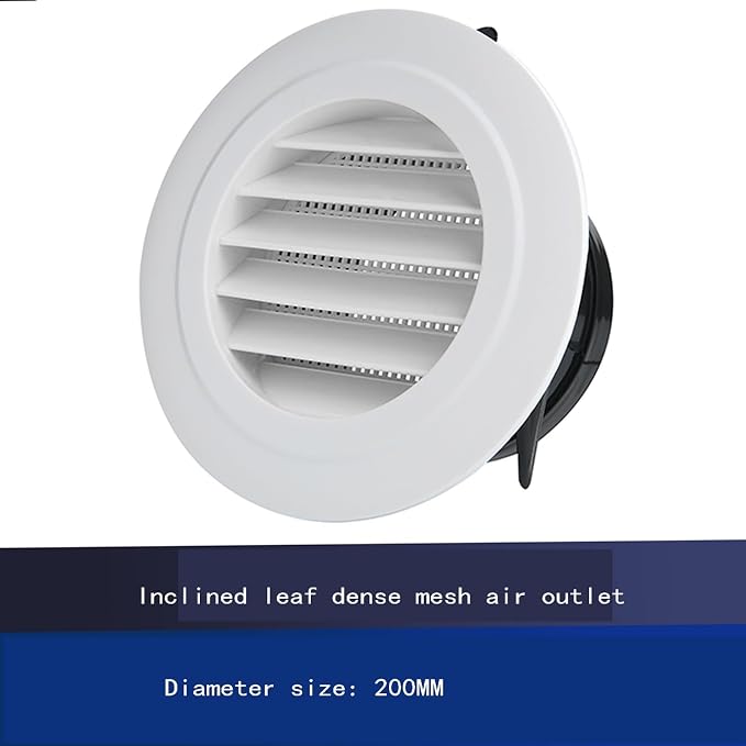 High-Efficiency Fresh Air System Accessories, 75mm Round Black and White ABS - Image 2