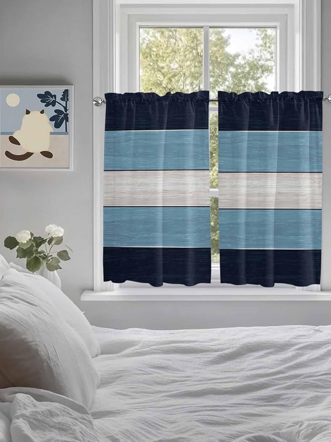 Vintage Country Woodcuts Window Valance Curtains, 2 Panel - Image 5