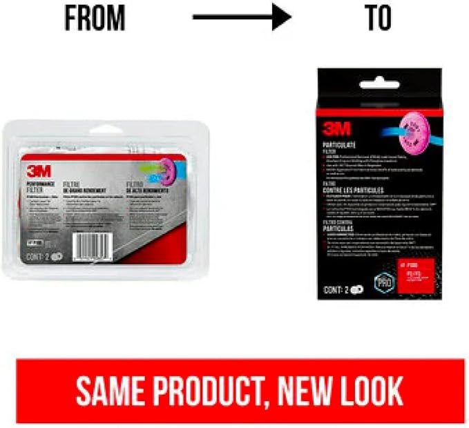 3M Performance P100 Particulate + Odor Filters, 2 pairs, NIOSH-APPROVED P100 - Image 7