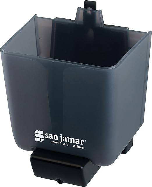 San Jamar Classic Plastic Manual Soap Dispenser, Hand Sanitizer Dispenser, Lotion Dispenser with Universal Compatibility for Home, Bathroom, Kitchen, Restooms, Restaurants, 30 Ounces, Black Pearl