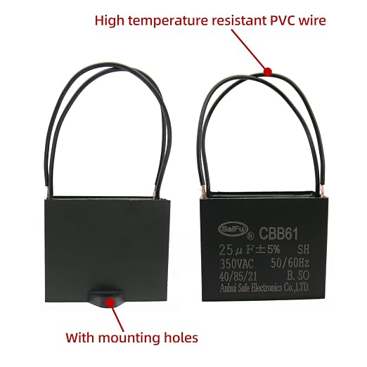 CBB61 Capacitor 25uf 350V AC Ceiling Fan 2 Wire 50/60Hz - Image 3