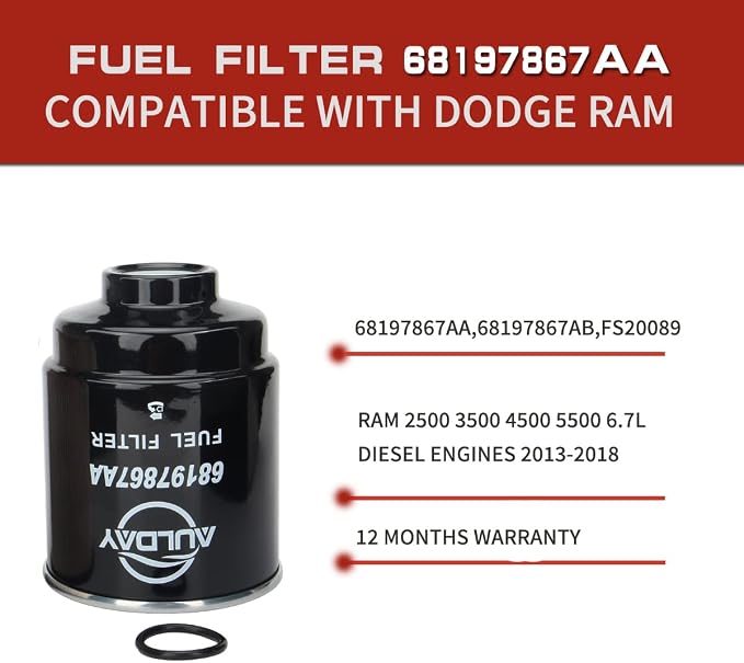 68197867AA 68157291AA 5083285AA 53034051AB Fuel Filter Water Separator & Oil - Image 2