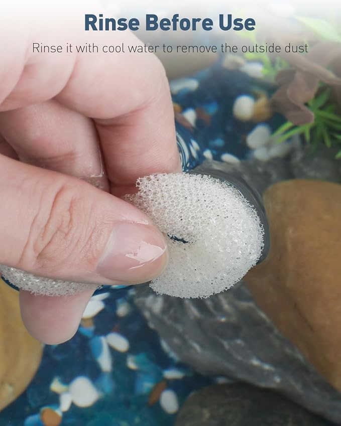 Pawfly 4 Pack Aquarium Bio-Sponge Filter Replacement Sponges White Foam - Image 7