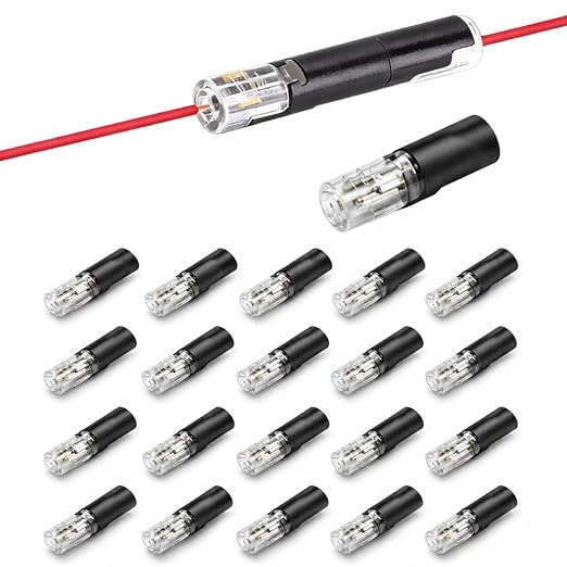 20Pcs Single Wire Plug in Connector, 1-Pin Universal Quick Splice Terminals by Unknown