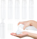 Foam Pump Bottle 150ml/5 oz Empty Plastic Foam Dispenser Pump Bottle Travel Large Refillable BPA Free Lotion Bottles for Shampoo Shower Hand Soap Foaming (6 Pack) White