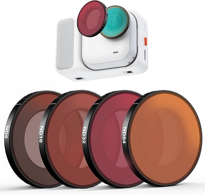 Haoge ND Filter Kit for Insta360 GO Ultra, ND8 ND16 ND32 ND64, 4 Pack Light by haoge