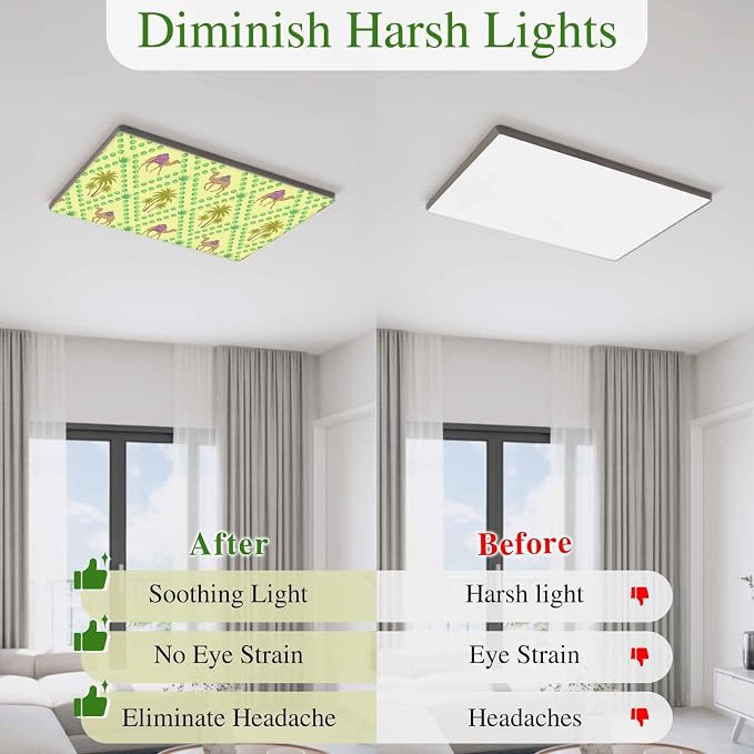 4 Pack Fluorescent Light Cover, Desert Sand Camels Light Covers - Image 6