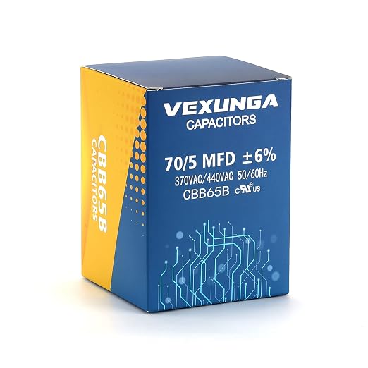 VEXUNGA 70/5 uF 70+5 MFD 370VAC or 440VAC Dual Run Start Round A/C Capacitor - Image 5