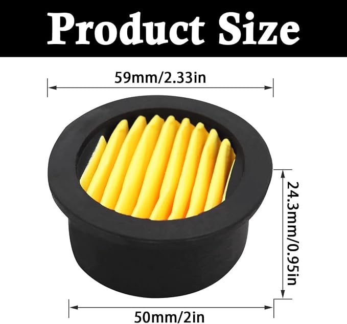4pcs Air Compressor Replacement Filter Elements, Air Compressor Intake Paper - Image 2