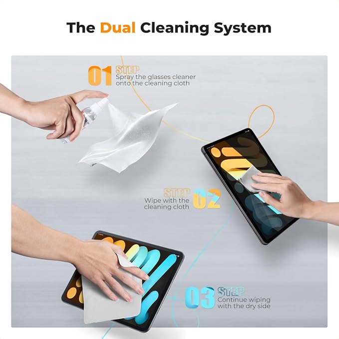 K&F CONCEPT Lens Cleaner Spray Kit | 60ML Glasses Cleaner x2 + Microfiber - Image 7