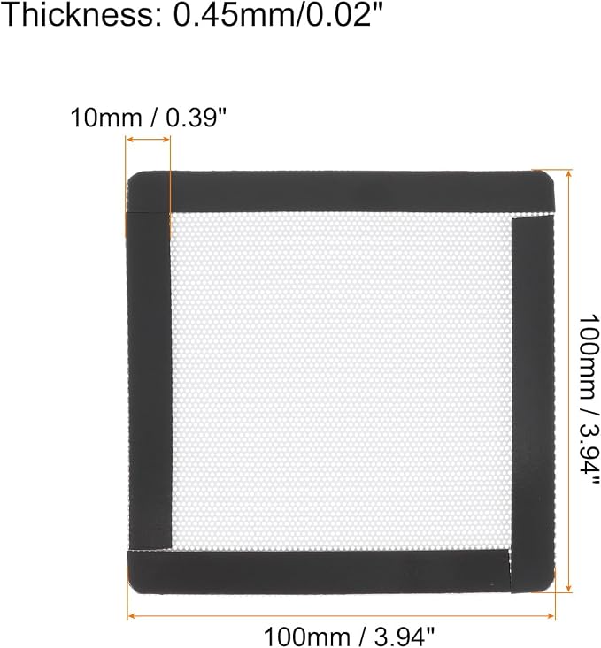 MECCANIXITY 3PCS PC Dust Filter, 100x100mm Magnetic Frame PVC Computer Case - Image 2