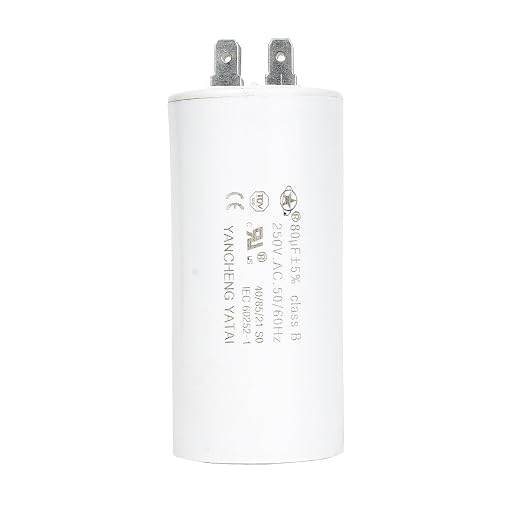 YATAI CBB60 Capacitor 80uF 250V AC, 4-Pin Run Capacitor, 1.64 x 3.54 in Cylinder by Yancheng+Yatai