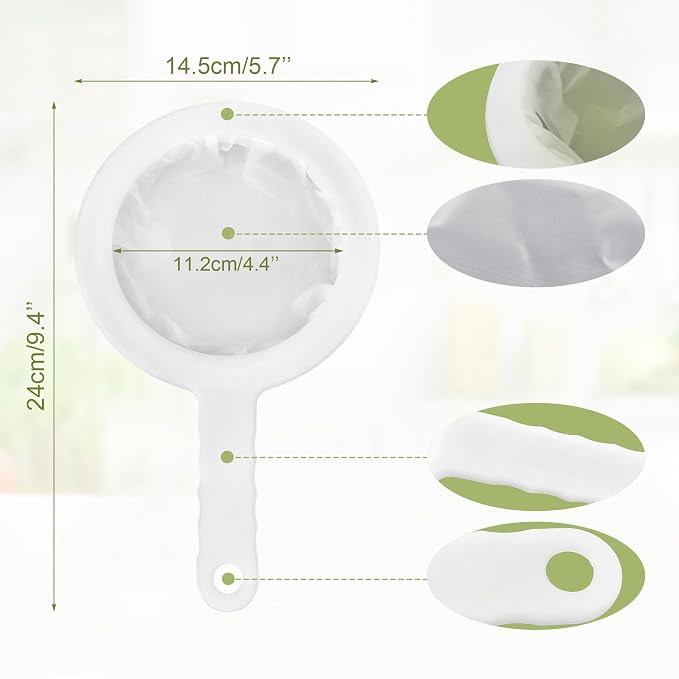 Quacc Nylon Fine Mesh Strainer Plastic Net Strainer 200 Mesh Kitchen Sieve - Image 5