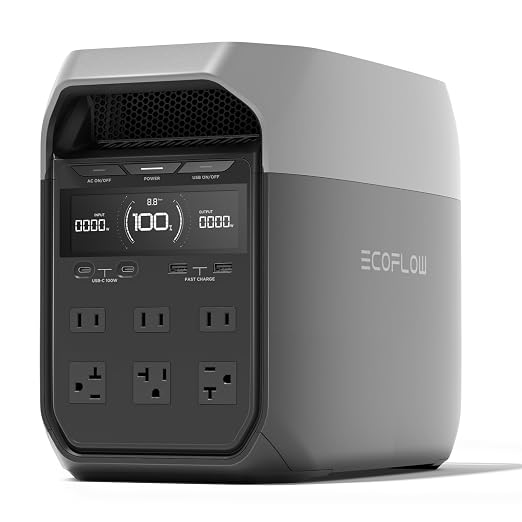EF ECOFLOW DELTA 3 Portable Power Station, 1024Wh LiFePO4 Battery, Full Charge by EFECOFLOW