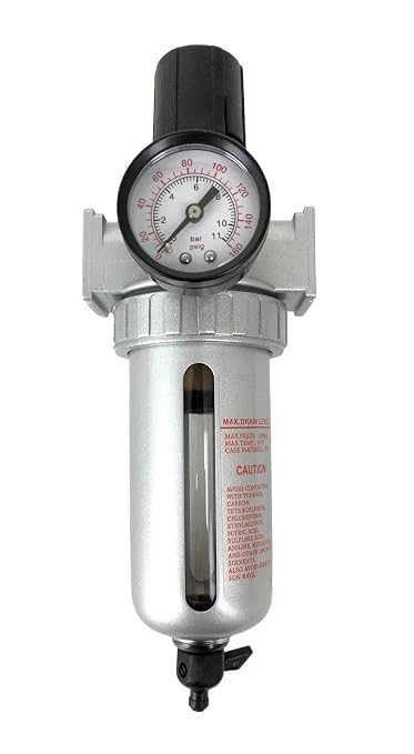 FR804N 1/2" Mid Flow Air Compressor Regulator & Filter Combo - Image 5