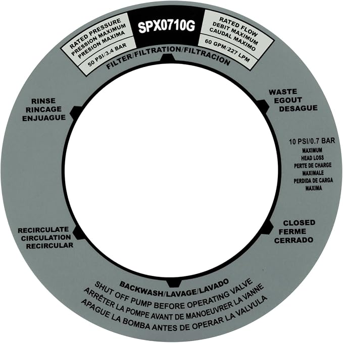 JIOTAR SPX0710G Sand Filter Valves Label Sticker Replacement Hayward Pool by JIOTAR