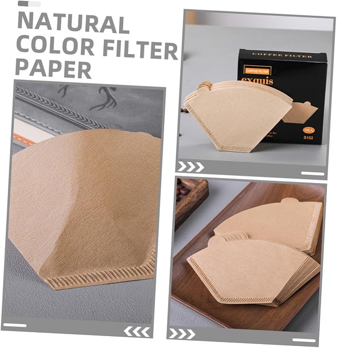 Luxshiny 200pcs Unbleached Disposable Coffee Filters - Image 8