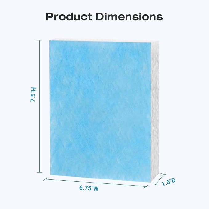 6 Pack Blue HFT600 Humidifier Wick Filter, - Image 6