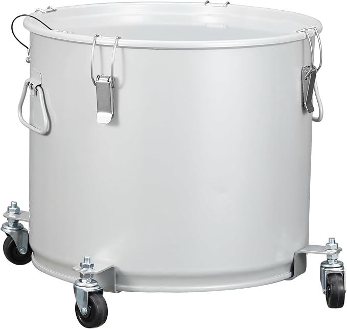 PioneerWorks Fryer Grease Bucket 10 Gal, Coated Carbon Steel Oil Filter Pot by PioneerWorks