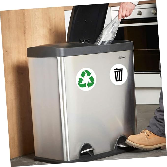 Waste Sorting Labels for Garbage Bin PVC Sticker Decals for Kitchen Recycling - Image 5