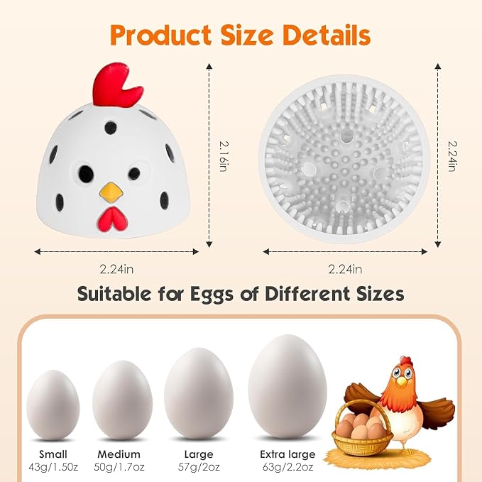 Egg Washer for Fresh Eggs, Silicone Egg Brush Cleaner, Egg Cleaner Scrubber for - Image 2