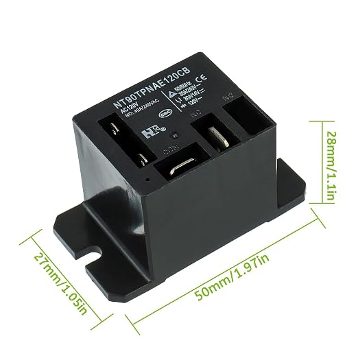 NT90-AC120V-8X Power Relay AC 120V Coil 30A 40A SPST - Image 2