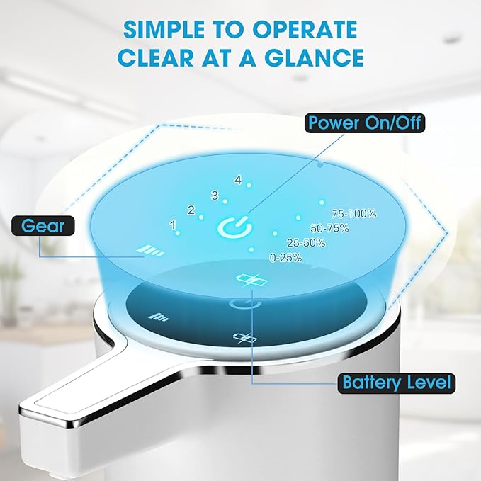 4 Pack Touchless Automatic Soap Dispenser, 13.5oz Smart Sensor Liquid Hand Wash Dispenser, USB Rechargeable & Adjustable for Bathroom Kitchen Sink, White Stripes