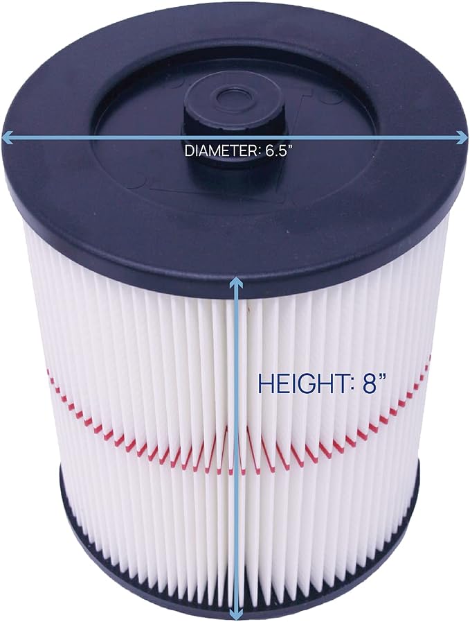 Filter Bros 17816 Red Stripe Replacement Fits Craftsman Shop Vacuums 5 Gal Plus - Image 2