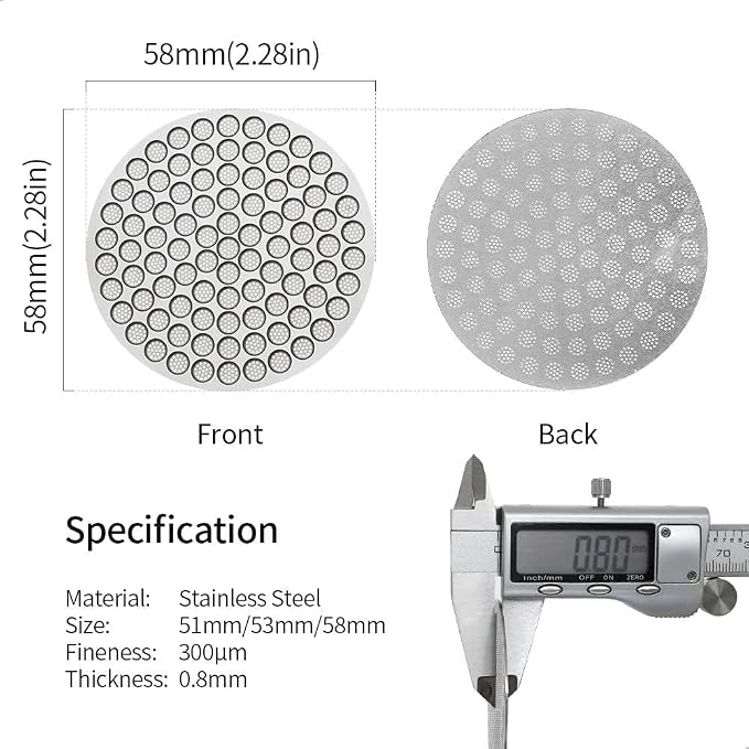 watchget 58.35mm Espresso Puck Screen Reusable Mesh Coffee Filter 0.8mm - Image 2