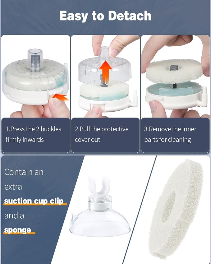 Pawfly Mini Aquarium Sponge Filter, Fish Tank Internal Filter - Image 4