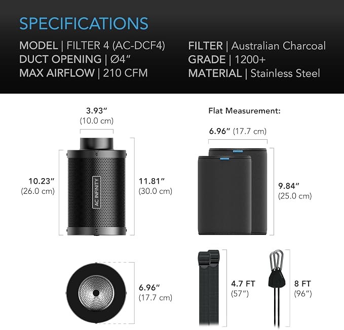 AC Infinity Air Carbon Filter 4" - Image 7