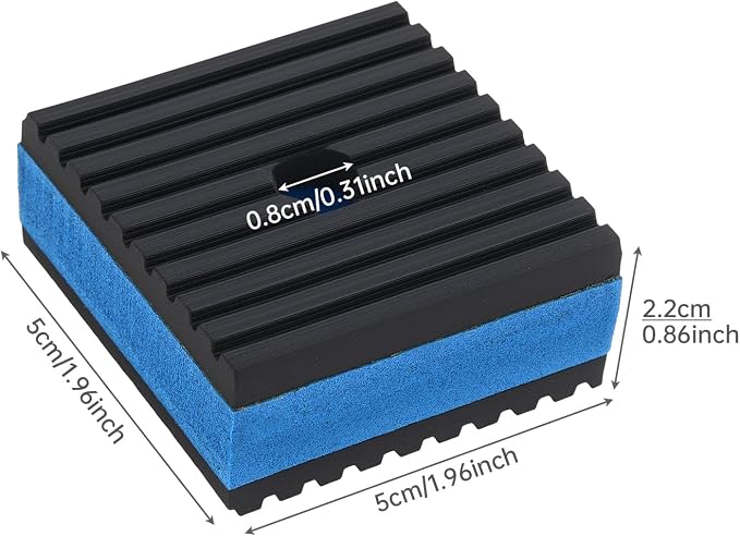 4-Pack Anti-Vibration Pads 2 x 2 x 7/8-inc, Heavy Duty Sound Isolation Ribbed - Image 2
