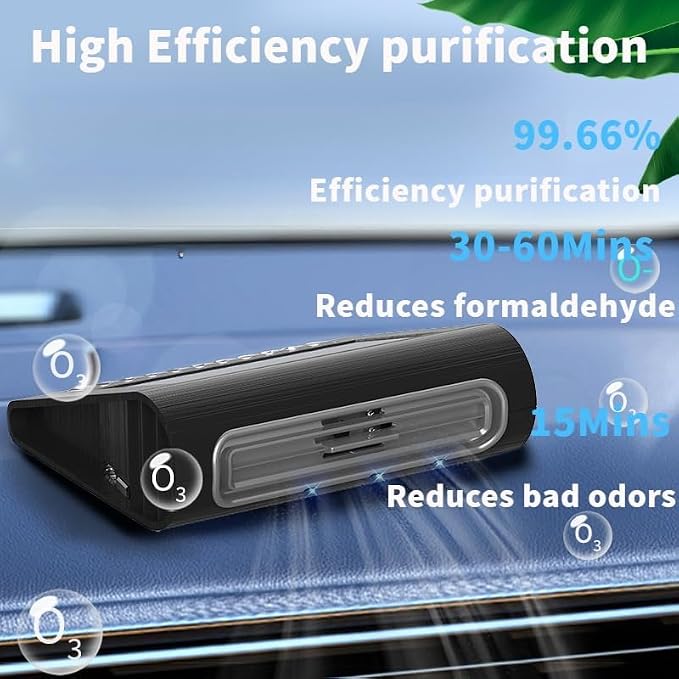 Solar Air Purifier for Car, 2-in-1 USB & Solar Charging, Ozone Ionizer - Image 9