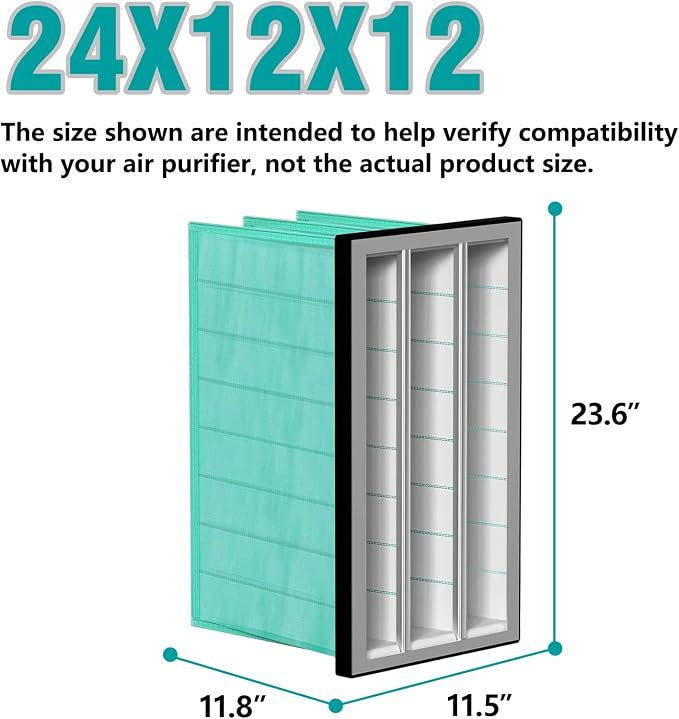24x12x12 MERV 14 Air Filter Replacement - Image 2