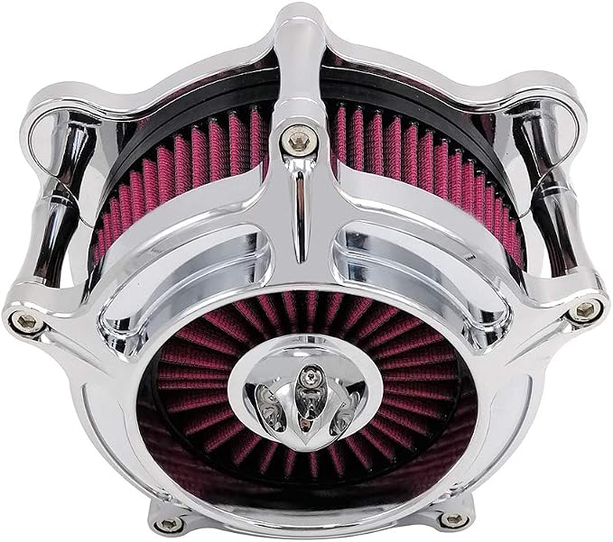 Harley Air Cleaner Turbine Intake Chrome Filter Kit Cnc Cut - Image 2