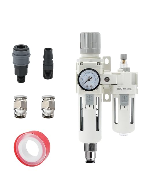 3/8" PT Compressed Air Filter Regulator Lubricator Combo Water/Oil Trap by HNJPC