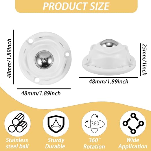 Self Adhesive Caster Wheels 1 Inch - Image 2