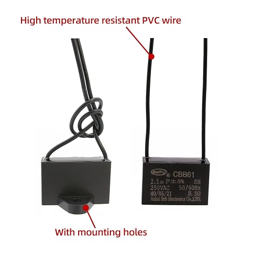 CBB61 Capacitor 2.5uf 250V AC Ceiling Fan 2 Wire 50/60Hz - Image 3