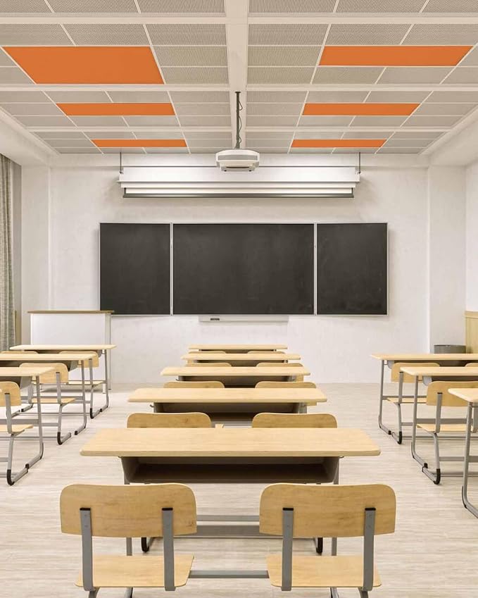 3 Pack Fluorescent Light Cover for Ceiling Lights, Pure Orange Decorative - Image 4